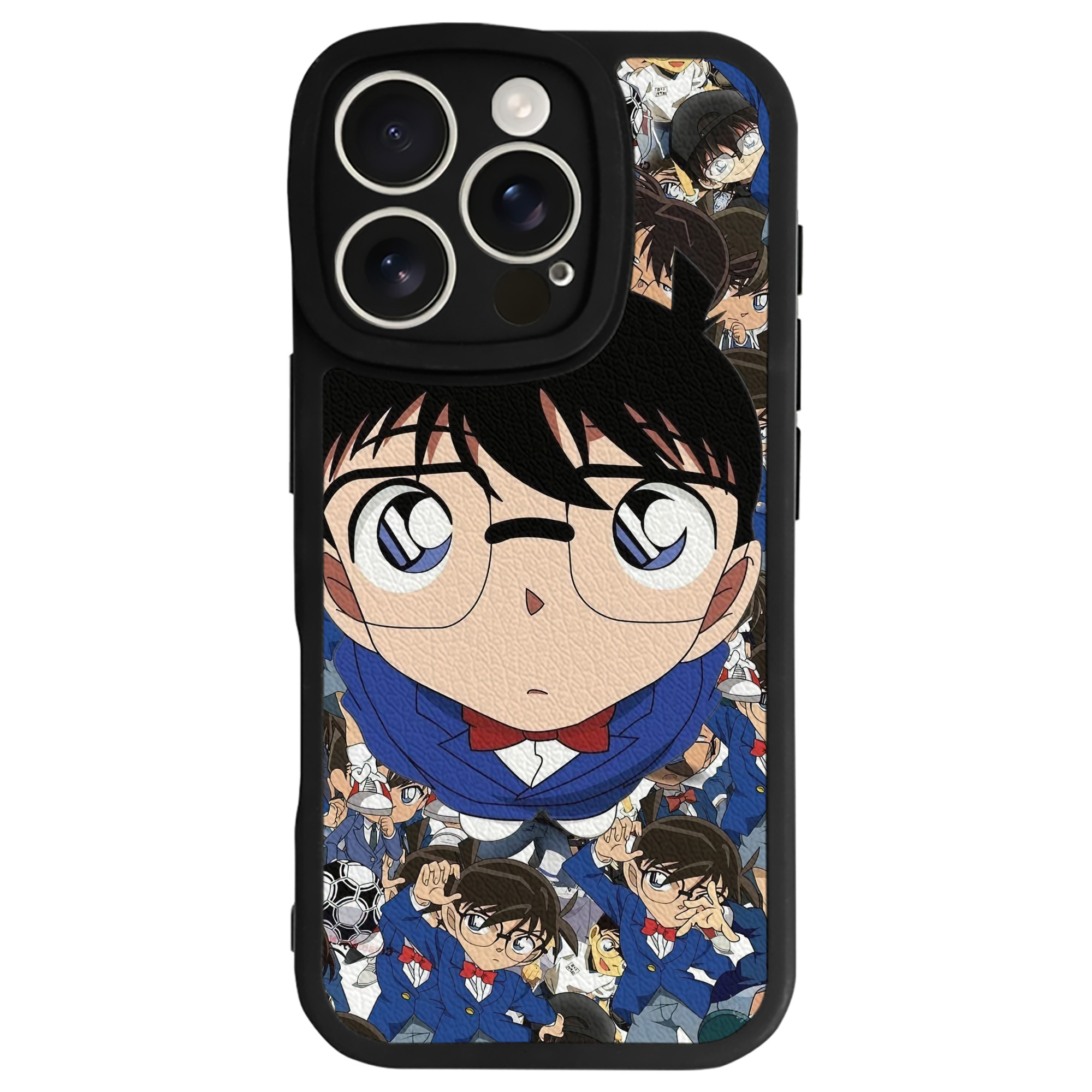 （画像用） 名探偵コナン Detective Conan 【iPhone 16シリーズ対応】シリコンスマホケース（レザー調） 材質：シリコン